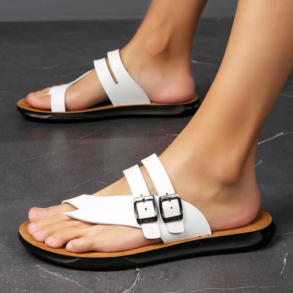 Tongs à fond plat pour femme, antidérapantes, pour salle de bain et plage