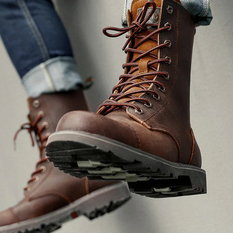 Bottes Martin montantes de moto pour l'extérieur