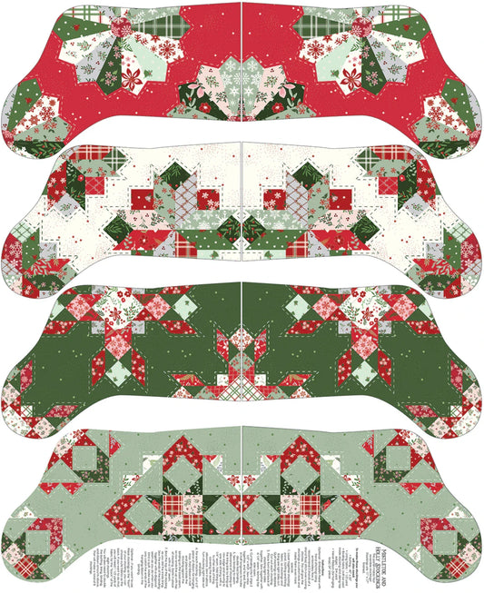 Mistletoe & Holly 35 1/2in x 43in Stockings Panel