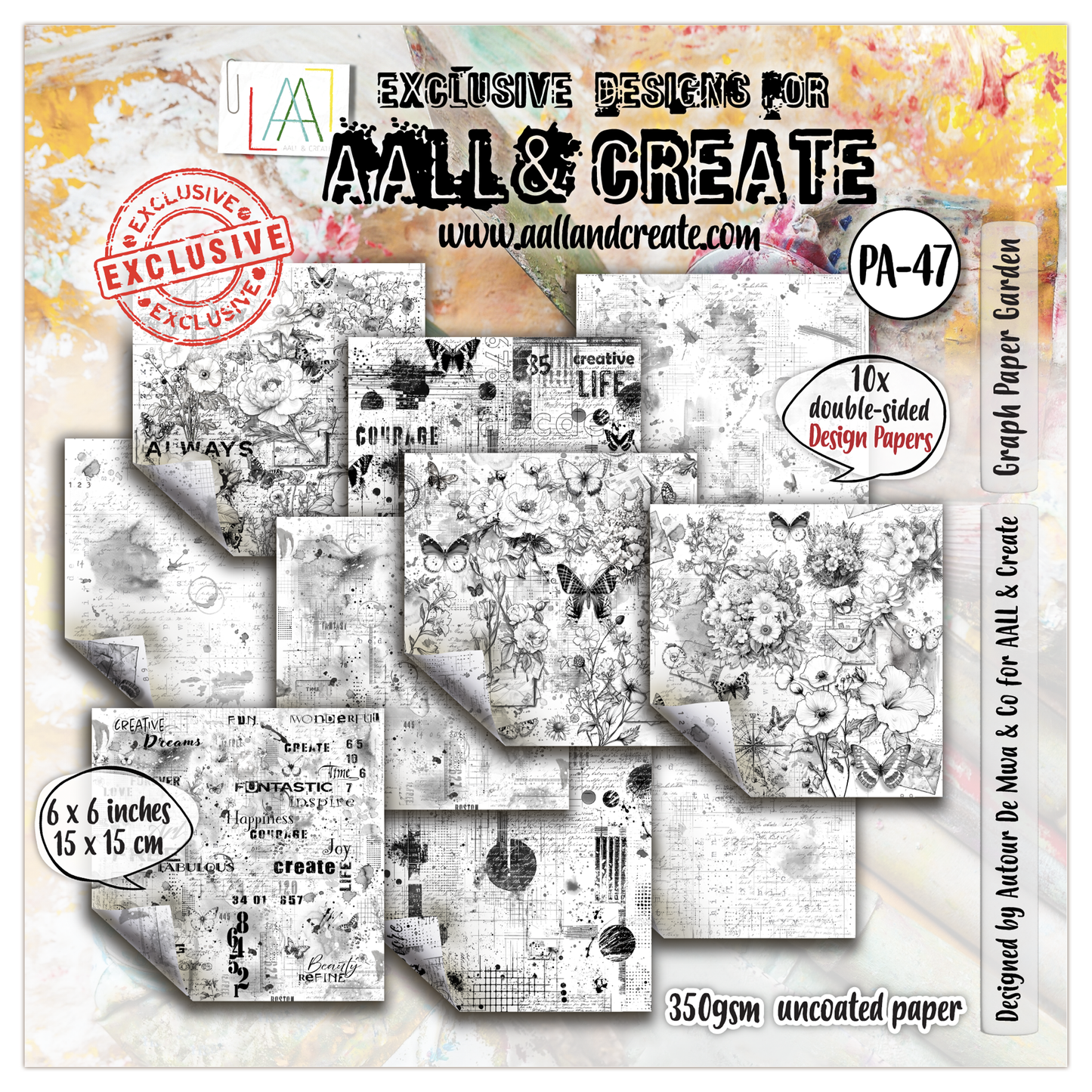 AALL et Create - Papier Design 6x6 - Jardin sur Papier Quadrillé