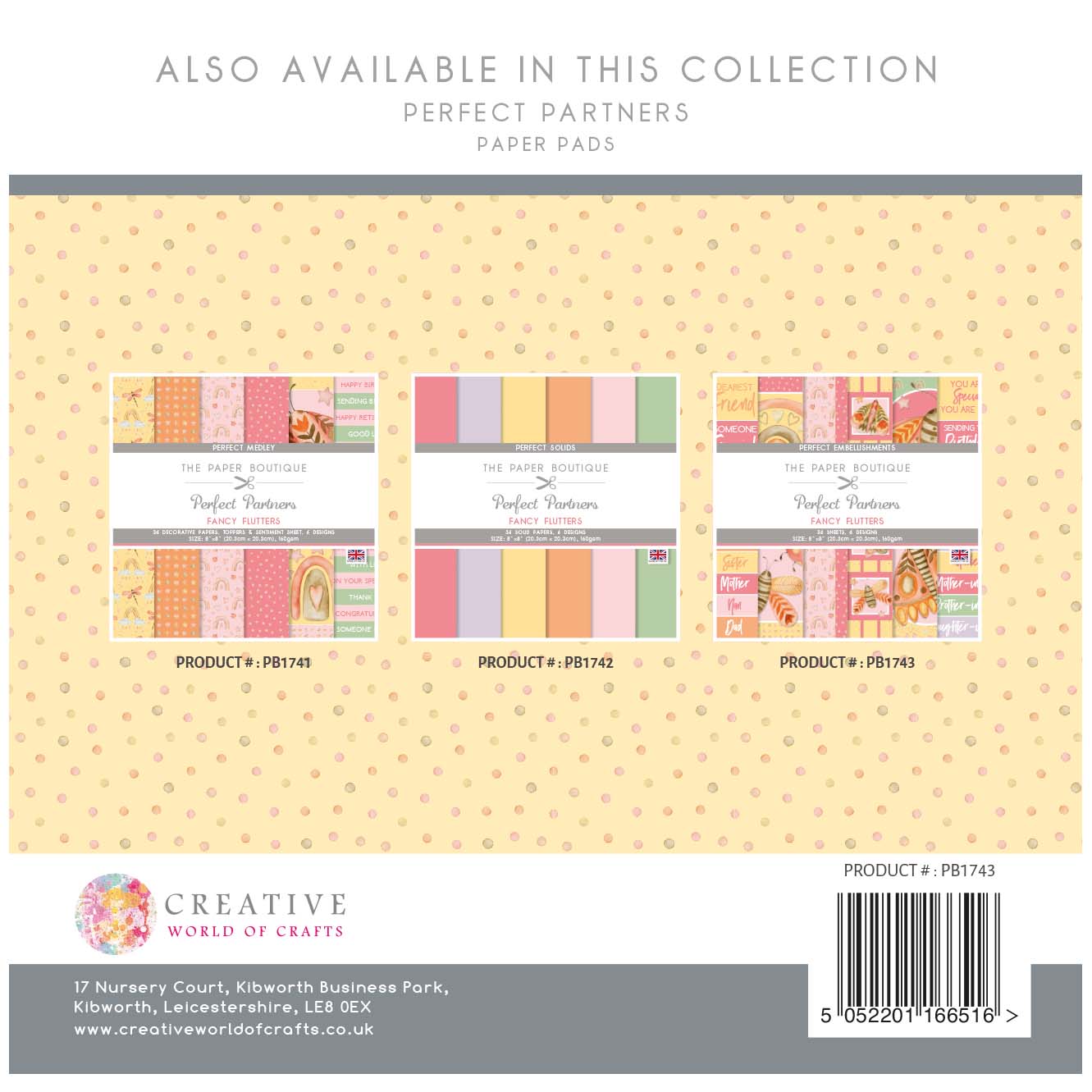 The Paper Boutique Perfect Partners - Embellissements Fancy Flutters 8 po x 8 po