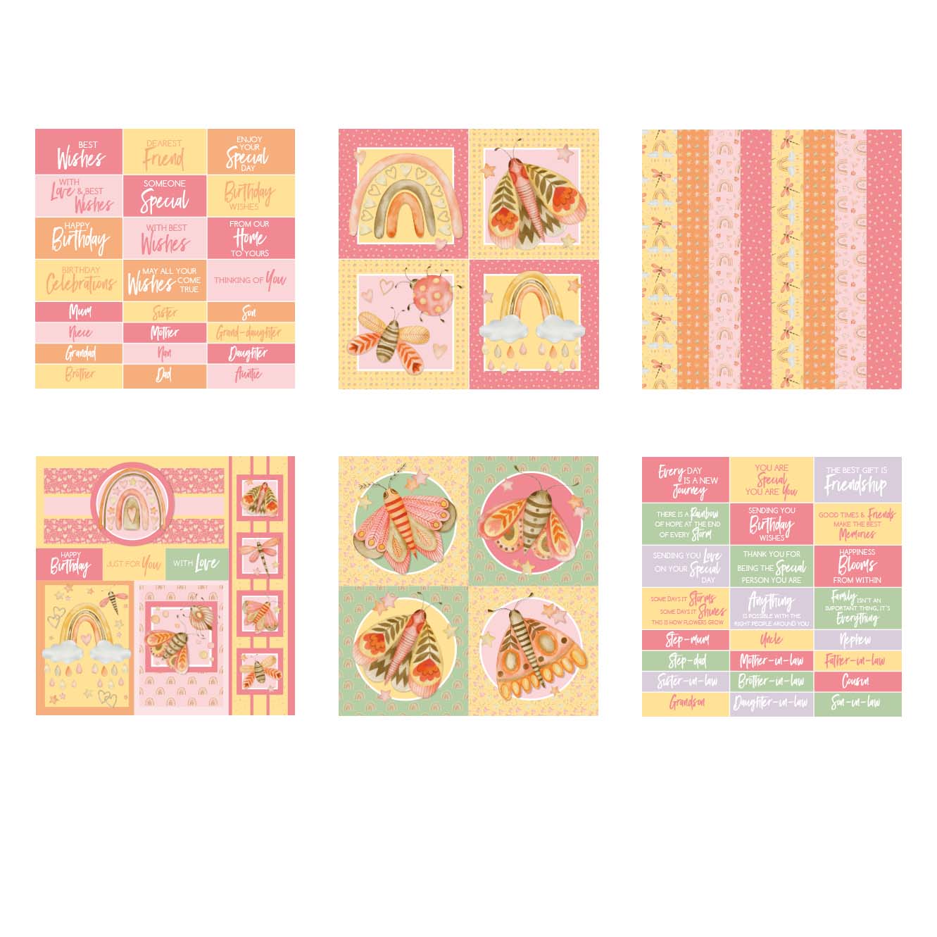 The Paper Boutique Perfect Partners - Embellissements Fancy Flutters 8 po x 8 po