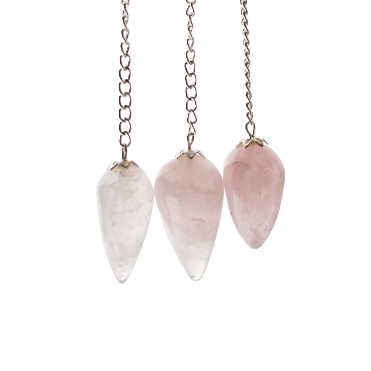 Rose Quartz Drop Pendulum - 3 Pack