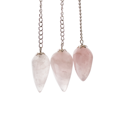 Rose Quartz Drop Pendulum - 3 Pack