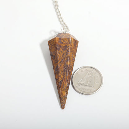 Snake Jasper Pendulum 6 Facet & Bead - 3 Pack