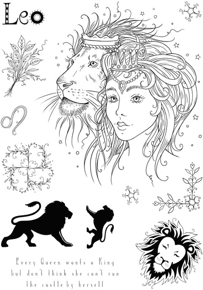 Pink Ink Designs Leo, Ensemble de tampons transparents 15,24 cm x 20,32 cm