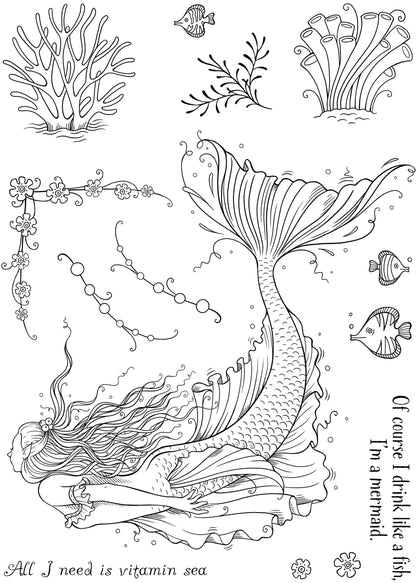 Pink Ink Designs Mira 6 in x 8 in Clear Stamp Set