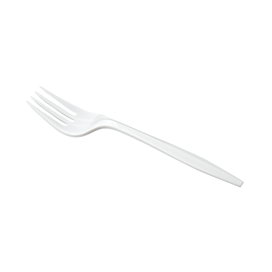 White Medium Plastic Forks