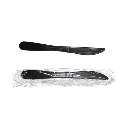 White Medium Individually Wrapped Plastic Knives