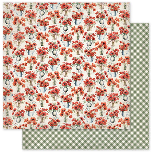 Poppy Garden Basics B 12 x 12 Paper (12 pc Bulk Pack) 34650