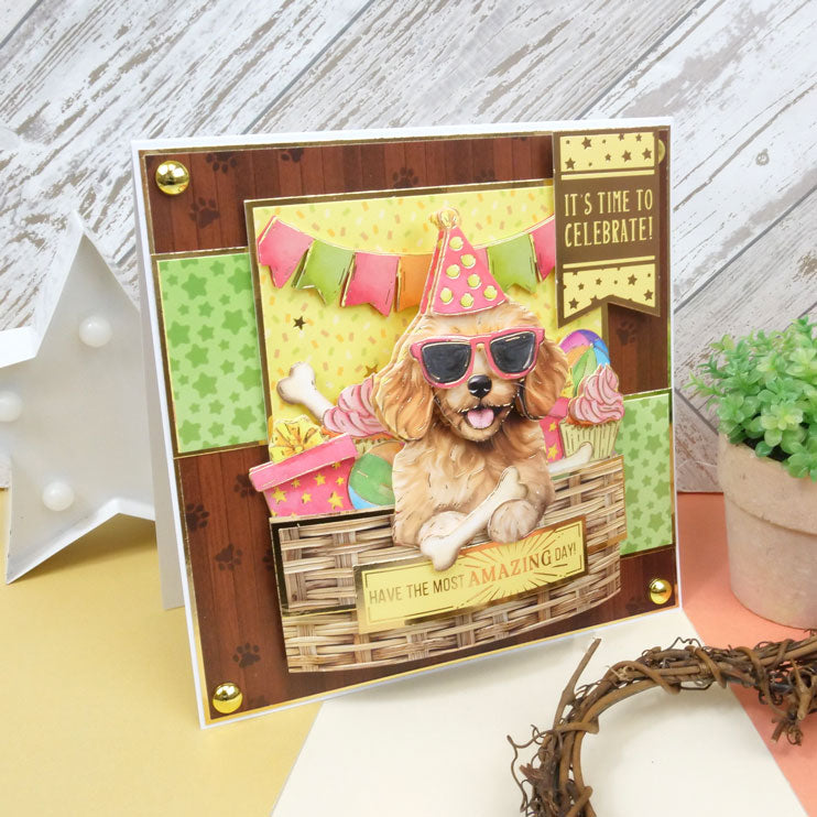 Pop-Up Stepper Card - Pawtry Time!