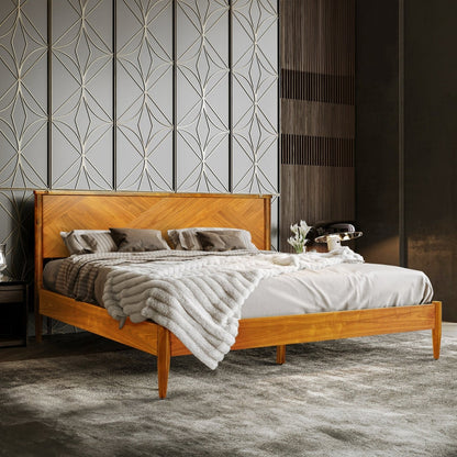 Rorns Panthera Platform Bed Frame With Headboard for Ultimate Comfort