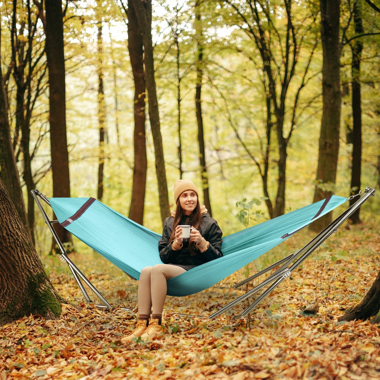 Tranquillo Original Stainless Steel Hammock Stand for Ultimate Relaxation