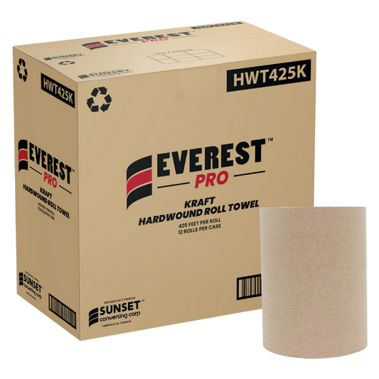 Rouleaux d'essuie-mains Kraft 19,9 cm x 129,5 m - 12 rouleaux