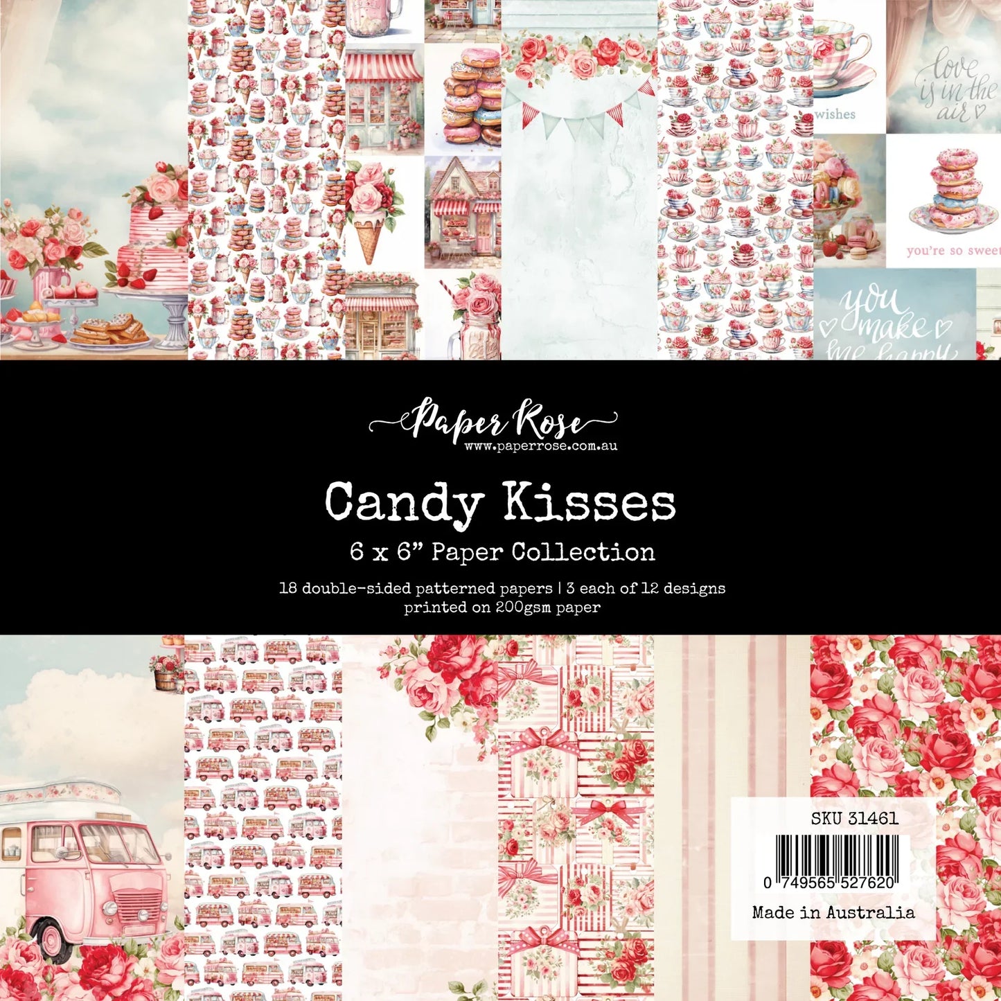 Collection de papiers Candy Kisses 6x6 31461