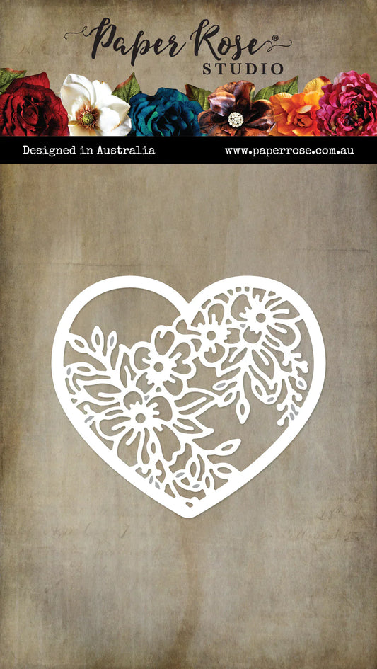Wedding Blooms Heart Metal Die