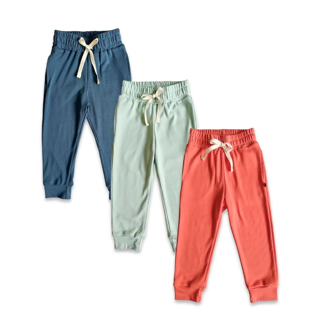 Kids Bamboo Lightweight Joggers | Seaglass