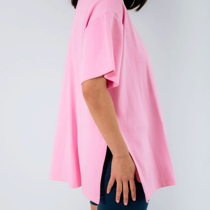 Ladies Bamboo Oversized T-Shirt | Taffy Pink