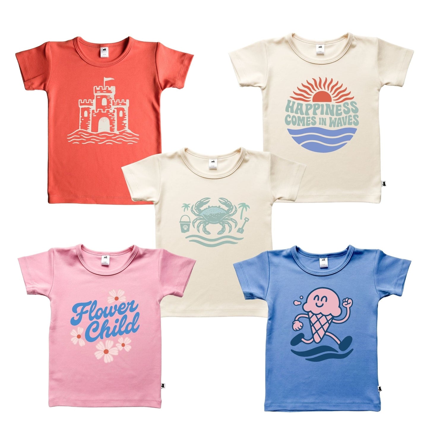 Baby/Kids' Bamboo Graphic T-Shirt | "Flower Child" On Taffy Pink