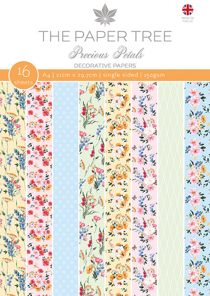 The Paper Tree Precious Petals A4 Backing Papers
