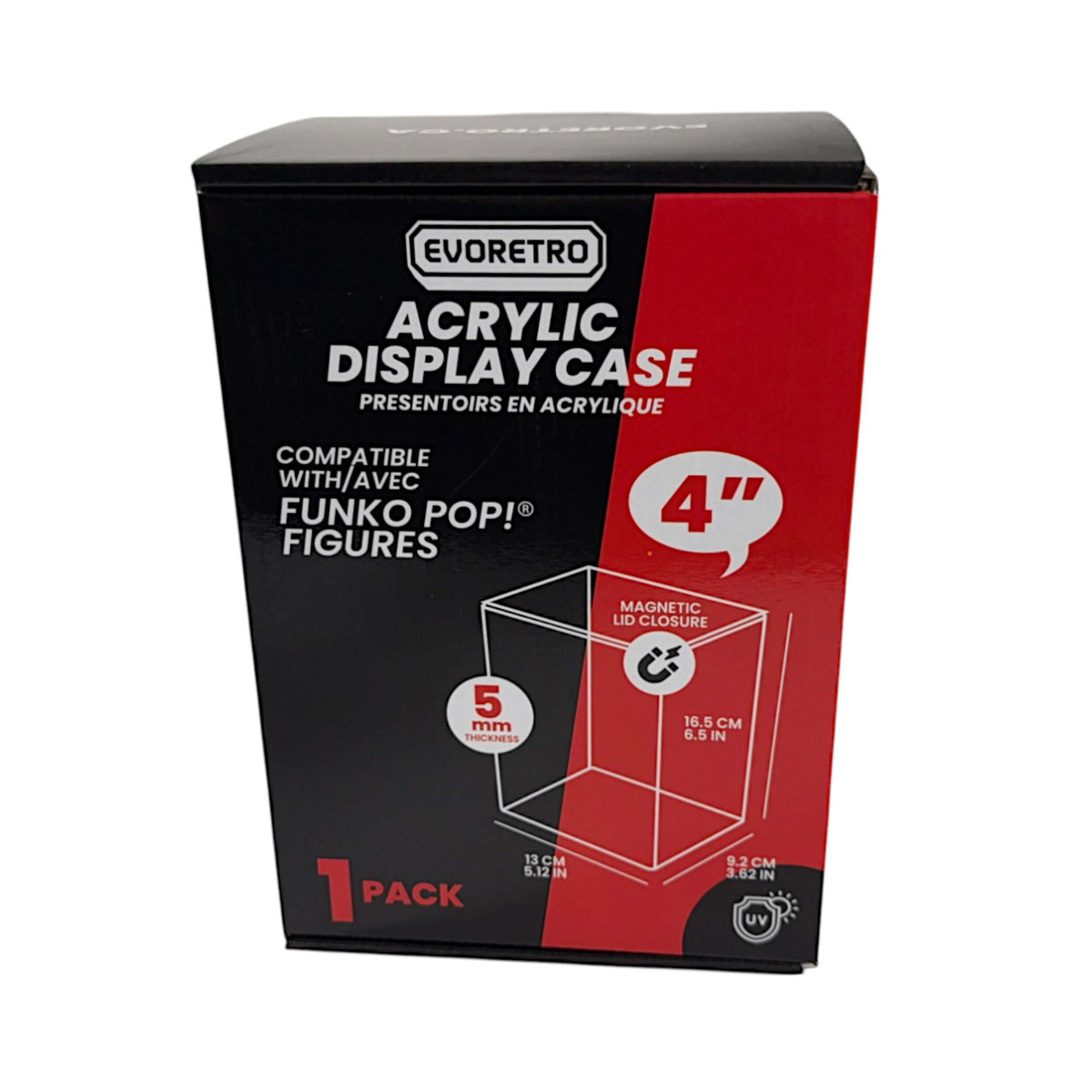 Présentoir en acrylique EVORETRO pour Funko Pop standard 4" (lot de 1)