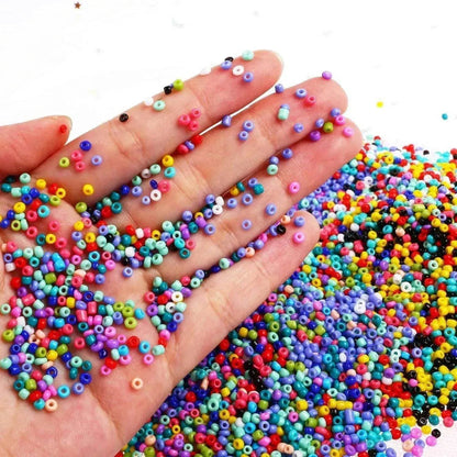 Perles teintes à noyau peintes, 24 compartiments