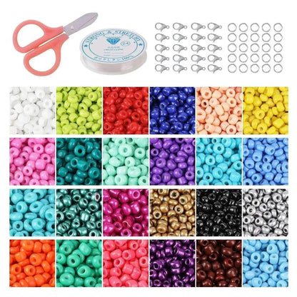 Perles teintes à noyau peintes, 24 compartiments
