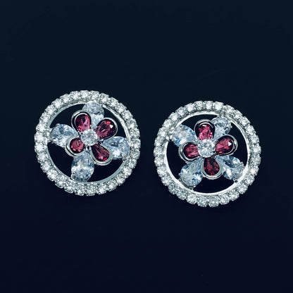 Gleaming Blossom Halo Earrings - Handmade Floral Statement Jewelry