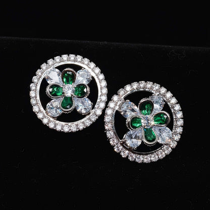 Gleaming Blossom Halo Earrings - Handmade Floral Statement Jewelry