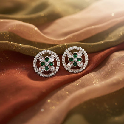 Gleaming Blossom Halo Earrings - Handmade Floral Statement Jewelry