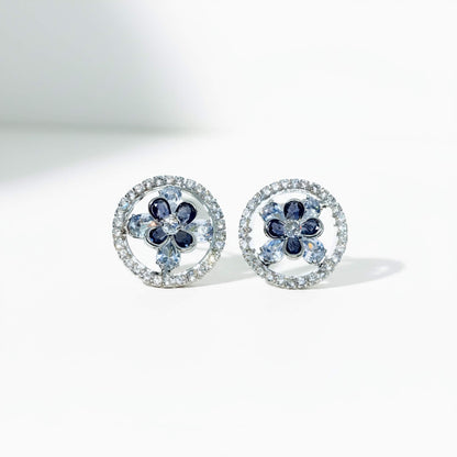 Gleaming Blossom Halo Earrings - Handmade Floral Statement Jewelry