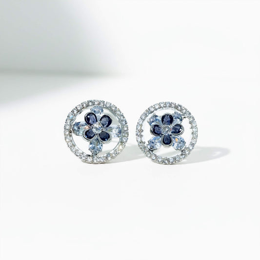 Gleaming Blossom Halo Earrings - Handmade Floral Statement Jewelry