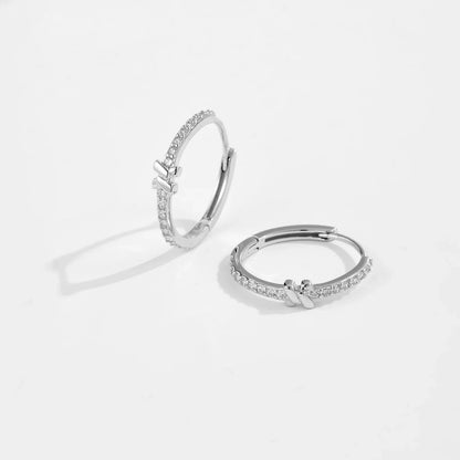Sterling Silver Knot Hoops Earrings