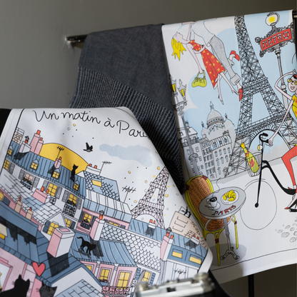 Morning in Paris Tea Towel