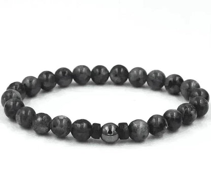 Personality Men's Black Volcanic Stone Bracelet