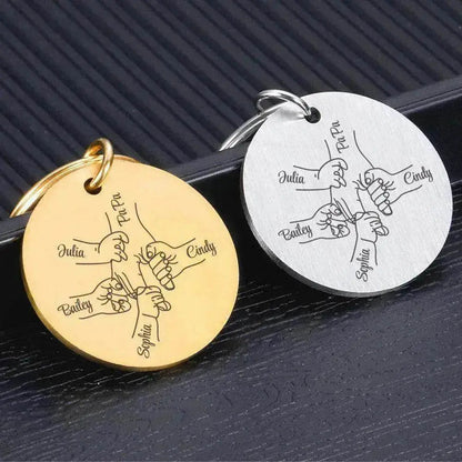 Personalized Father's Day DIY Name stainless steel Keychain