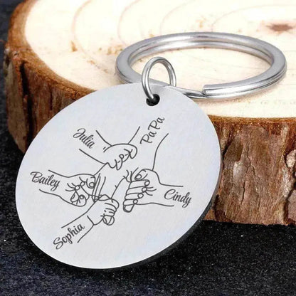 Personalized Father's Day DIY Name stainless steel Keychain