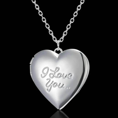Collier pendentif personnalisé cadre photo cœur
