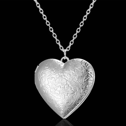 Collier pendentif personnalisé cadre photo cœur