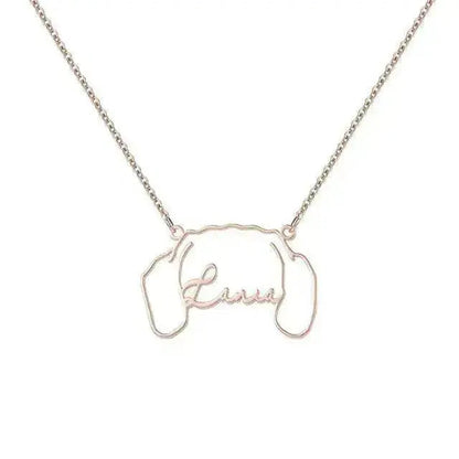 Personalized Stainless Steel DIY Cat And Dog Pet Name Necklace