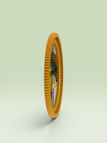 Zig-Zag Round Wall Mirror