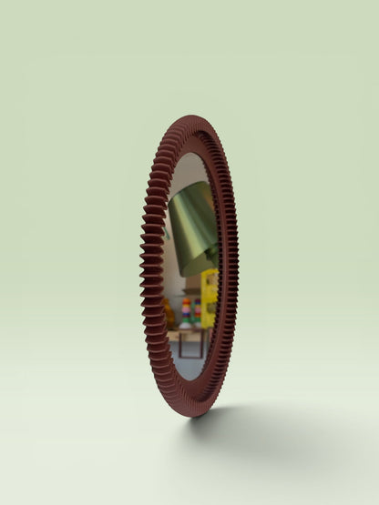 Zig-Zag Round Wall Mirror