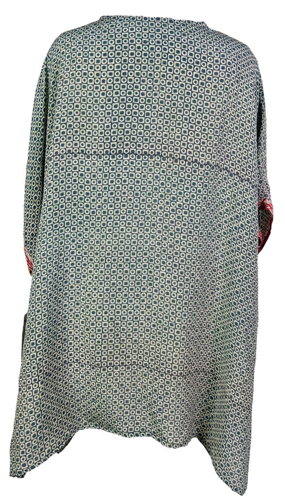PRC7467 Avatar Pure Silk Short Kaftan Tunic with Slits