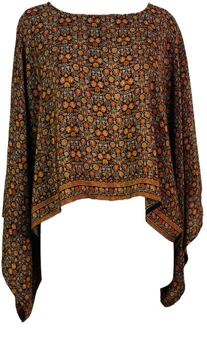 PRC7305 Avatar Pure Silk Kimono-Sleeved Top