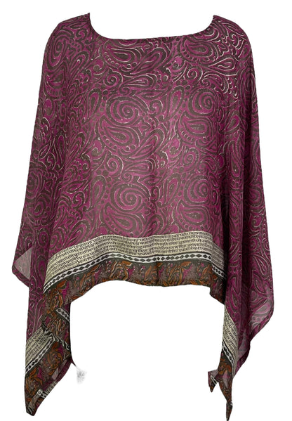 PRG7089 Poncho capelette en pure soie Sheer Avatar