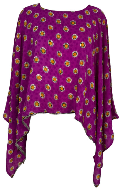 PRC6976 Avatar Pure Silk Capelet Poncho