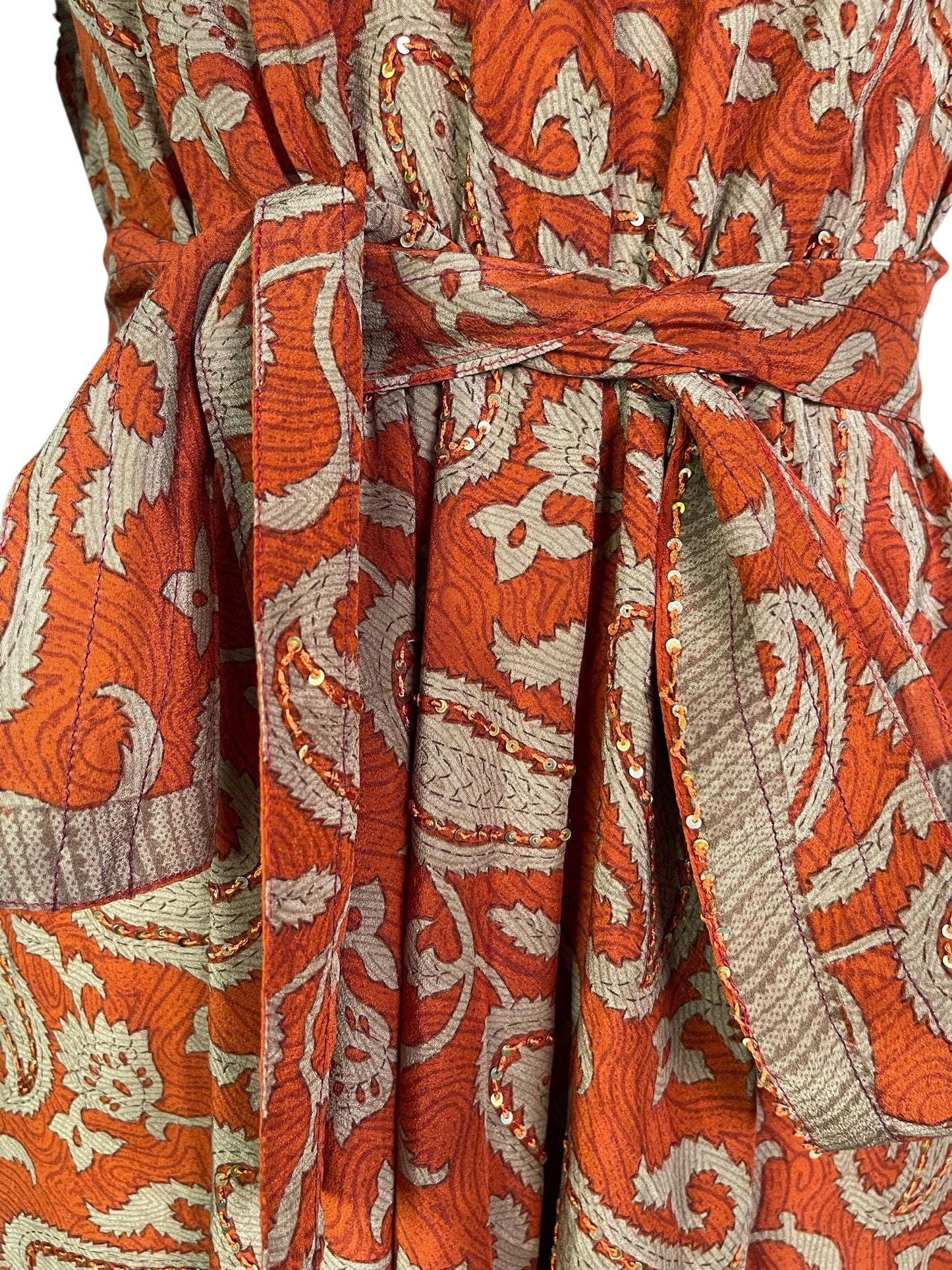PRC7235 Avatar Pure Silk Maxi Dress with Belt