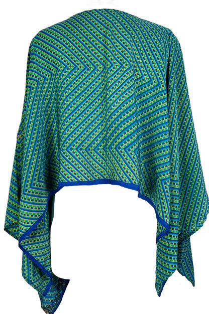 KERRI  PRC6571B Avatar Pure Silk Capelet Poncho