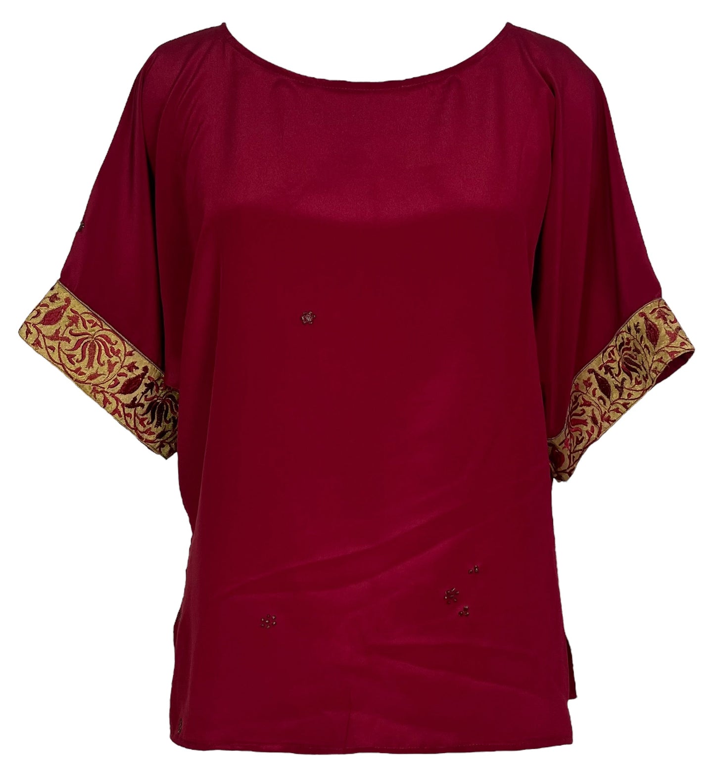 PRC6391A Avatar Pure Silk Side Slit Top