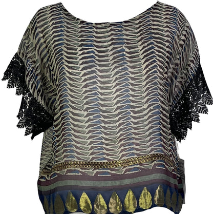 PRG7210 Sheer Avatar Pure Silk Boxy Top